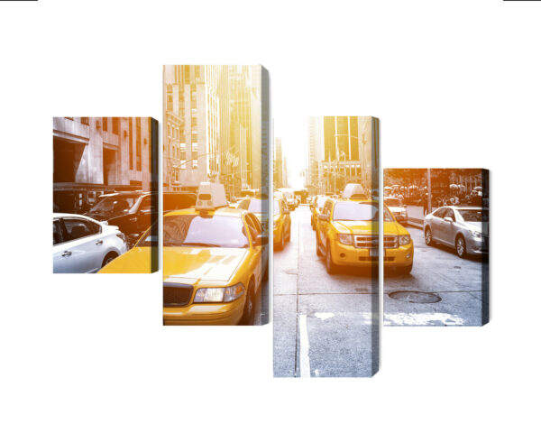 Obraz Wieloczęściowy Taxi W Słońcu Nyc - obrazek 3