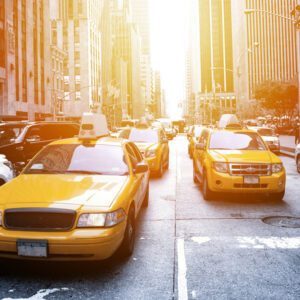 Obraz Wieloczęściowy Taxi W Słońcu Nyc