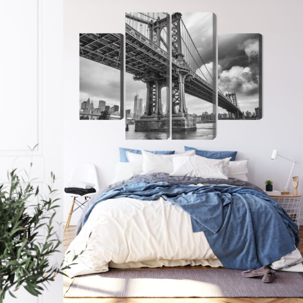 Obraz Wieloczęściowy Most Manhattan W Nowym Jorku - obrazek 4