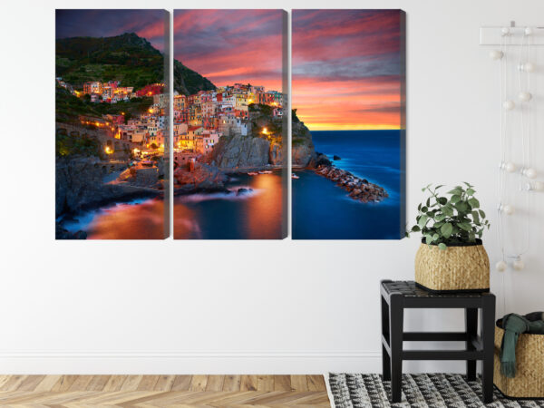 Obraz Wieloczęściowy Miasto Manarola We Włoszech - obrazek 9