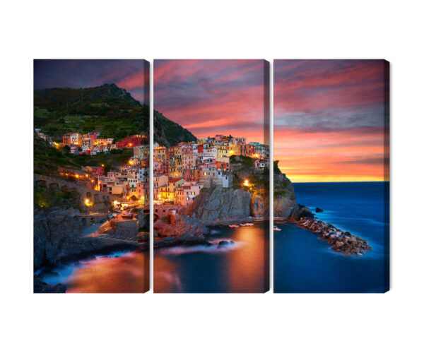 Obraz Wieloczęściowy Miasto Manarola We Włoszech - obrazek 3