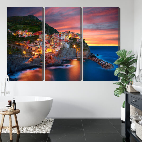 Obraz Wieloczęściowy Miasto Manarola We Włoszech - obrazek 6