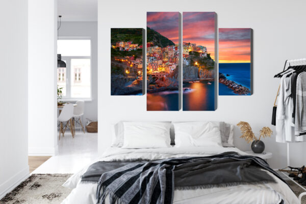 Obraz Wieloczęściowy Miasto Manarola We Włoszech - obrazek 8