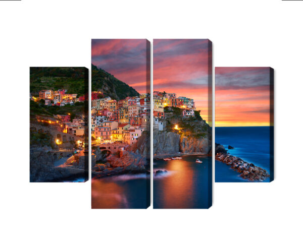 Obraz Wieloczęściowy Miasto Manarola We Włoszech - obrazek 3