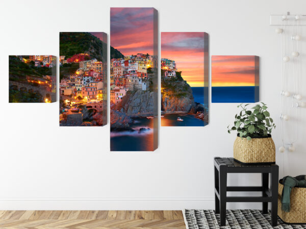 Obraz Wieloczęściowy Miasto Manarola We Włoszech - obrazek 9