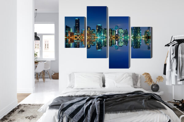 Obraz Wieloczęściowy Panorama Miami Nocą - obrazek 8