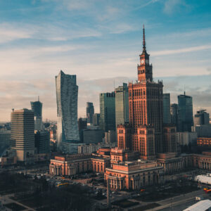 Obraz Wieloczęściowy Warszawa I Widok Na Pałac Kultury