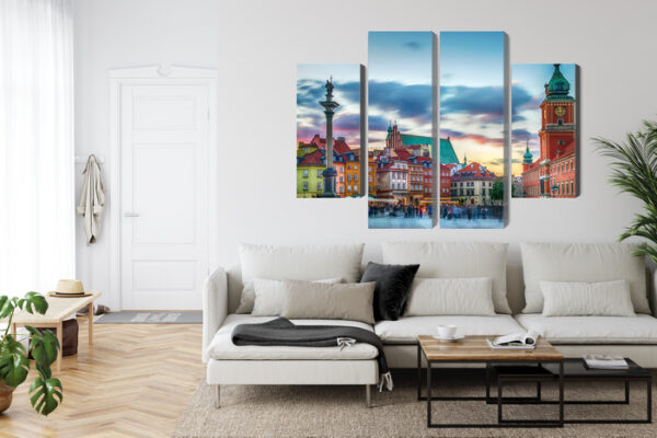 Obraz Wieloczęściowy Panorama Zamku Królewskiego W Warszawie - obrazek 7