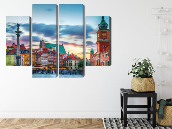 Obraz Wieloczęściowy Panorama Zamku Królewskiego W Warszawie - obrazek 9