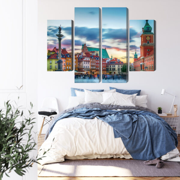 Obraz Wieloczęściowy Panorama Zamku Królewskiego W Warszawie - obrazek 4
