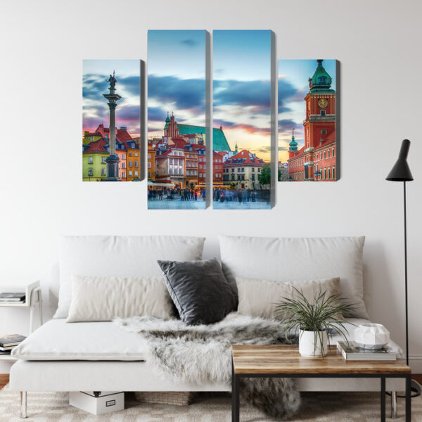 Obraz Wieloczęściowy Panorama Zamku Królewskiego W Warszawie - obrazek 5