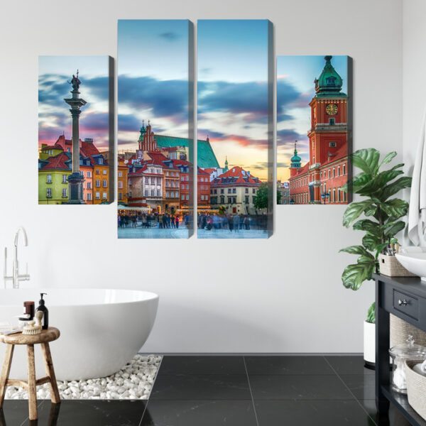 Obraz Wieloczęściowy Panorama Zamku Królewskiego W Warszawie - obrazek 6