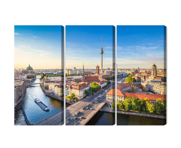 Obraz Wieloczęściowy Rzeka Sprewa I Panoramiczny Widok Berlina - obrazek 3