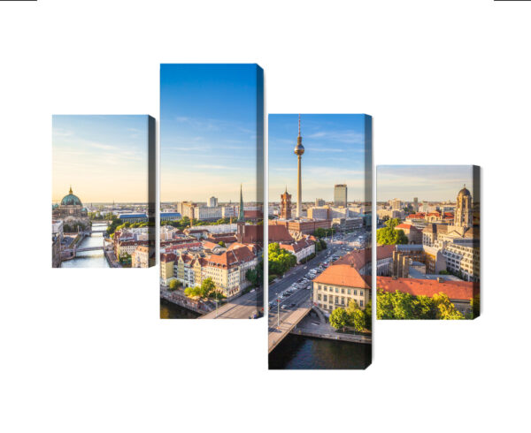 Obraz Wieloczęściowy Szprewa I Panorama Berlina - obrazek 3