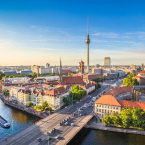 Obraz Wieloczęściowy Szprewa I Panorama Berlina