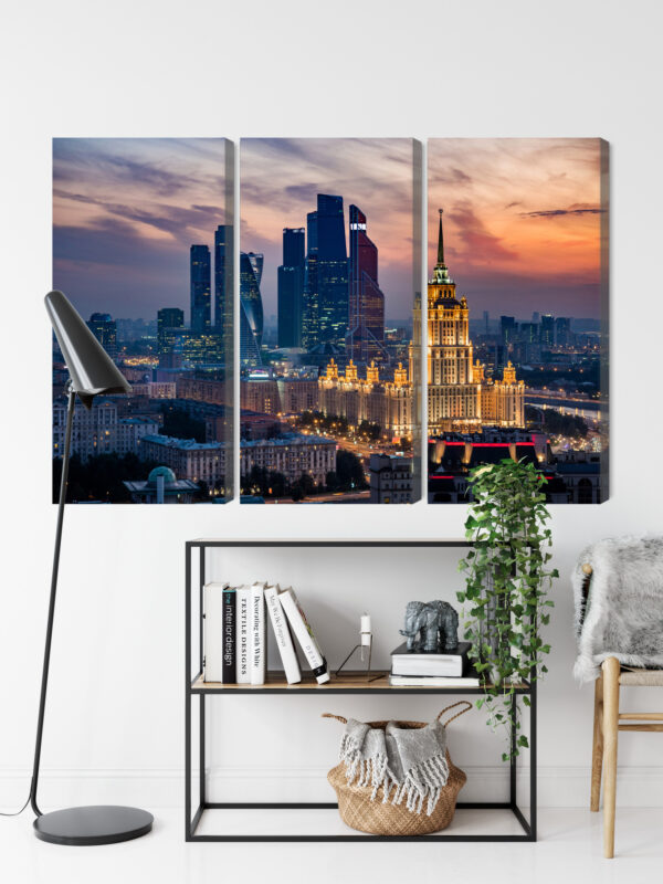 Obraz Wieloczęściowy Widok Z Lotu Ptaka Na Panoramę Moskwy - obrazek 10