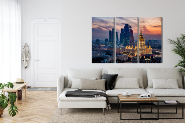 Obraz Wieloczęściowy Widok Z Lotu Ptaka Na Panoramę Moskwy - obrazek 7