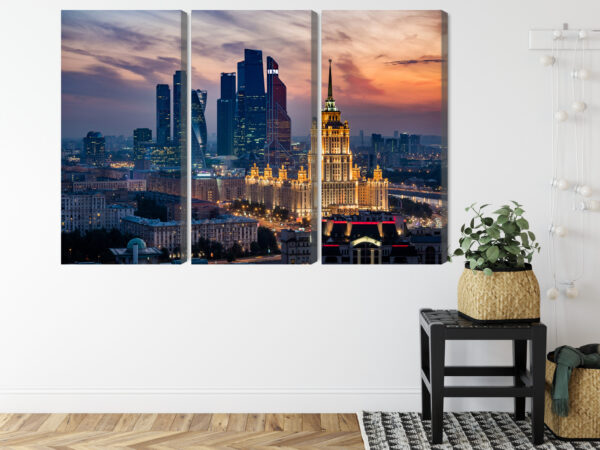 Obraz Wieloczęściowy Widok Z Lotu Ptaka Na Panoramę Moskwy - obrazek 9