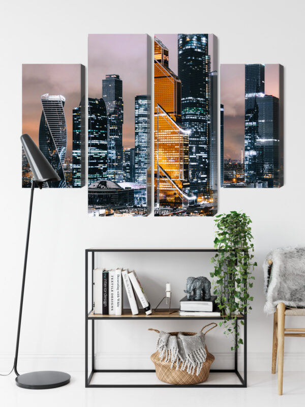Obraz Wieloczęściowy Panorama Centrum Moskwy I Drapaczy Chmur - obrazek 10