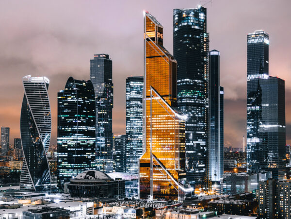 Obraz Wieloczęściowy Panorama Centrum Moskwy I Drapaczy Chmur - obrazek 2