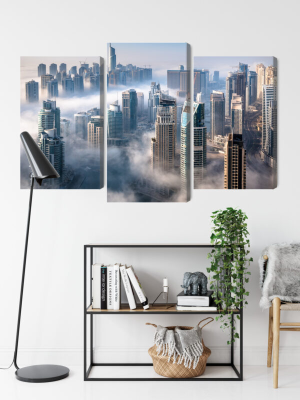Obraz Wieloczęściowy Panorama Miasta Dubaj We Mgle - obrazek 10