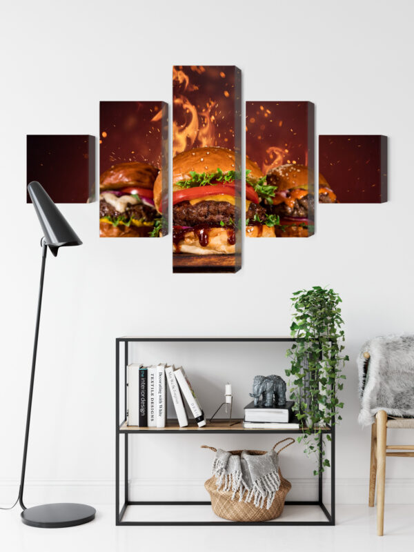 Obraz Wieloczęściowy Smaczne Hamburgery - obrazek 10