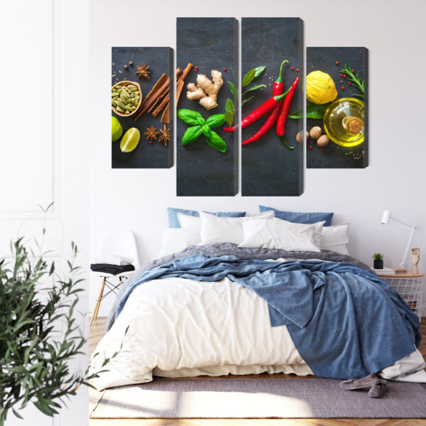 Obraz Wieloczęściowy Świeże Aromatyczne Przyprawy - obrazek 4