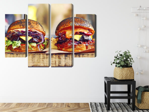 Obraz Wieloczęściowy Wegańskie Burgery - obrazek 9