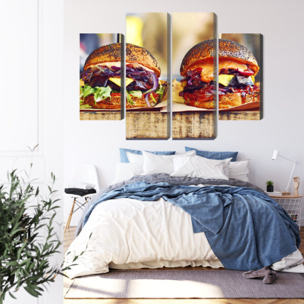Obraz Wieloczęściowy Wegańskie Burgery - obrazek 4