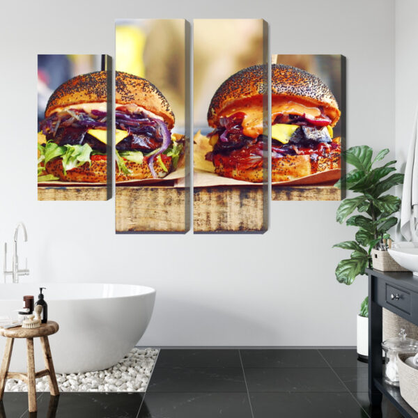 Obraz Wieloczęściowy Wegańskie Burgery - obrazek 6