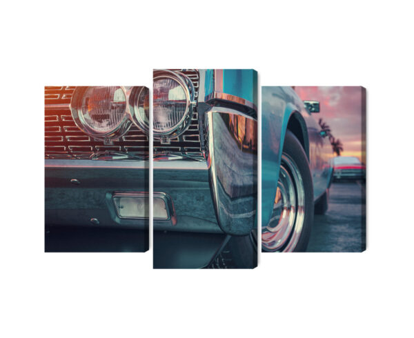 Obraz Wieloczęściowy Samochody W Stylu Retro - obrazek 3