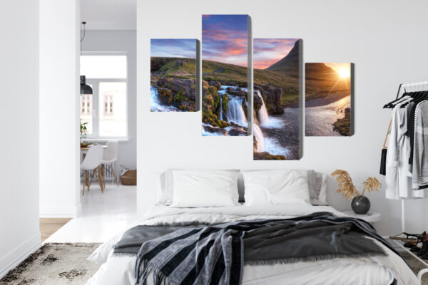 Obraz Wieloczęściowy Góra Kirkjufell Z Wodospadami - obrazek 8