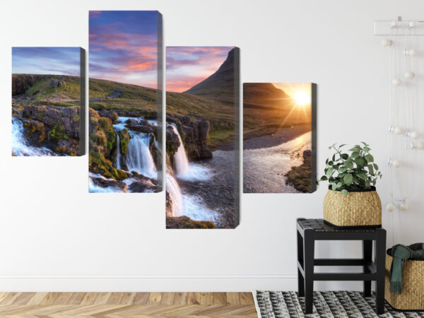 Obraz Wieloczęściowy Góra Kirkjufell Z Wodospadami - obrazek 9