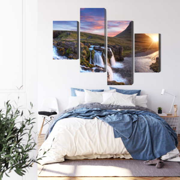 Obraz Wieloczęściowy Góra Kirkjufell Z Wodospadami - obrazek 4