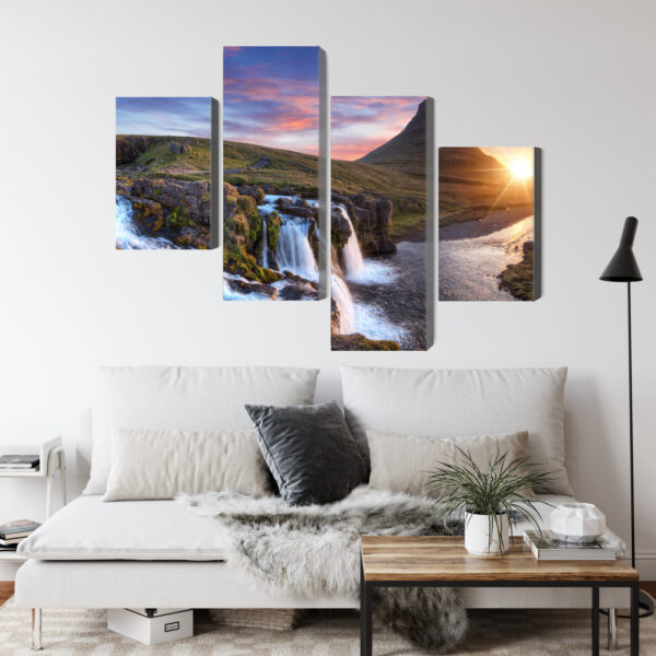 Obraz Wieloczęściowy Góra Kirkjufell Z Wodospadami - obrazek 5
