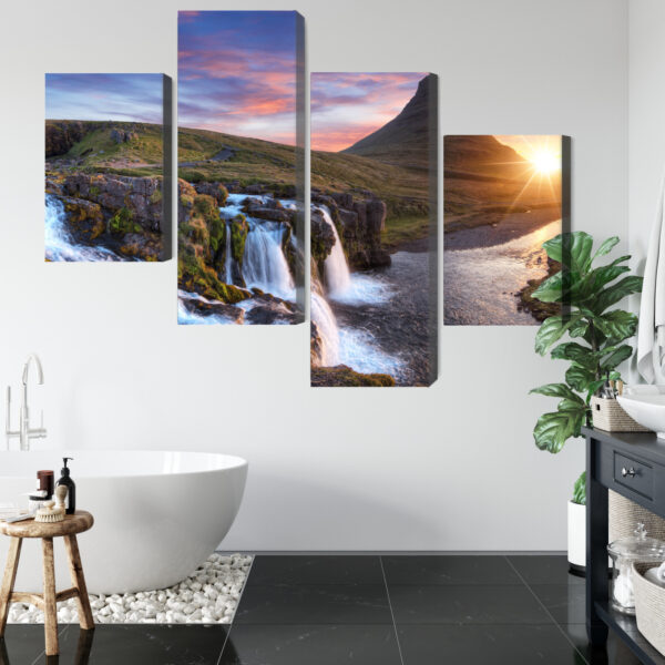 Obraz Wieloczęściowy Góra Kirkjufell Z Wodospadami - obrazek 6