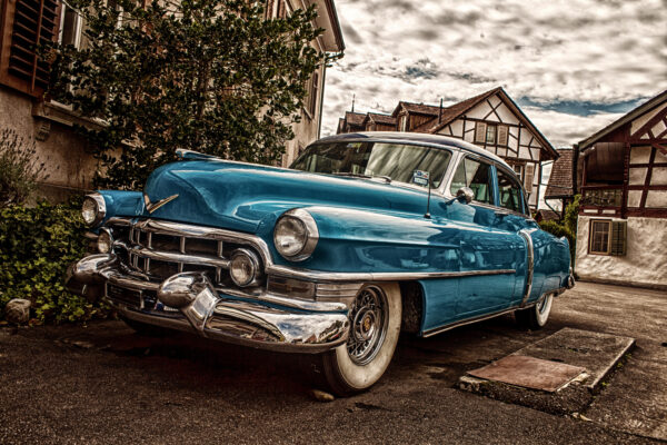 Obraz Wieloczęściowy Niebieski Cadillac Eldorado Z 1953 Roku - obrazek 2