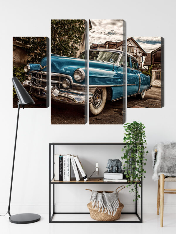 Obraz Wieloczęściowy Niebieski Cadillac Eldorado Z 1953 Roku - obrazek 10
