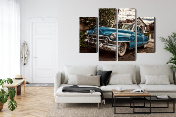 Obraz Wieloczęściowy Niebieski Cadillac Eldorado Z 1953 Roku - obrazek 7