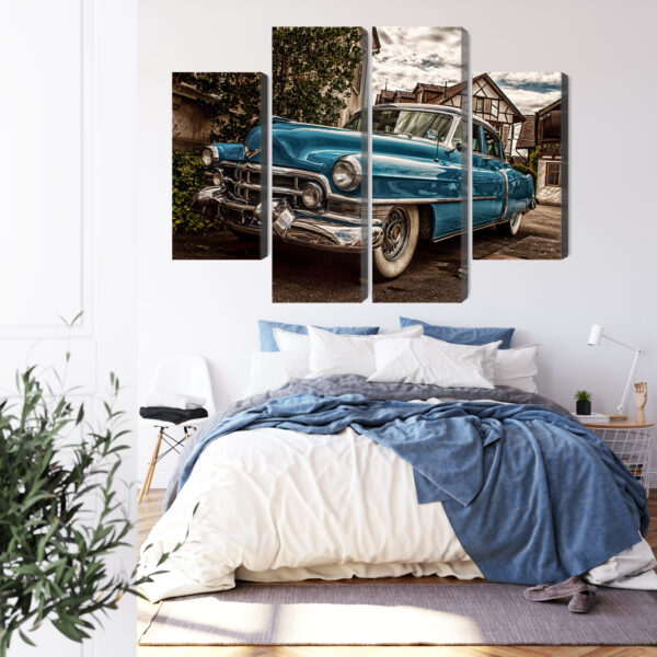 Obraz Wieloczęściowy Niebieski Cadillac Eldorado Z 1953 Roku - obrazek 4