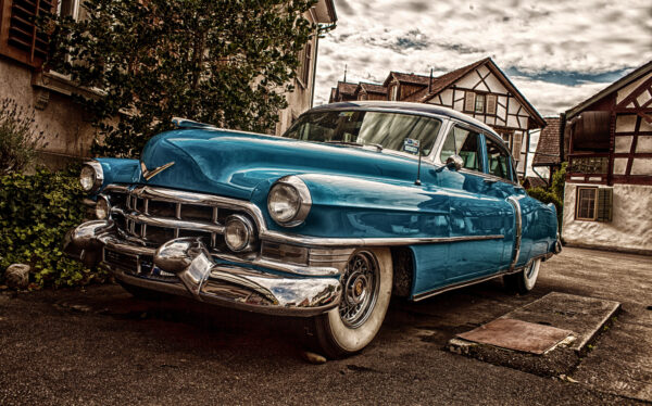 Obraz Wieloczęściowy Niebieski Cadillac Eldorado Z 1953 Roku - obrazek 2