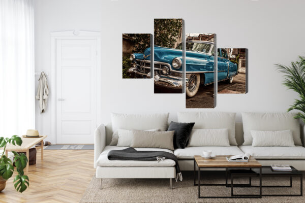 Obraz Wieloczęściowy Niebieski Cadillac Eldorado Z 1953 Roku - obrazek 7
