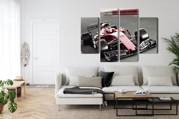 Obraz Wieloczęściowy Samochód Formuły 1 Na Torze - obrazek 7