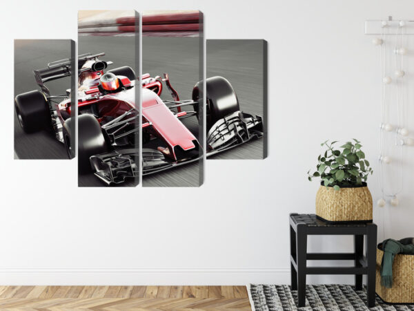 Obraz Wieloczęściowy Samochód Formuły 1 Na Torze - obrazek 9