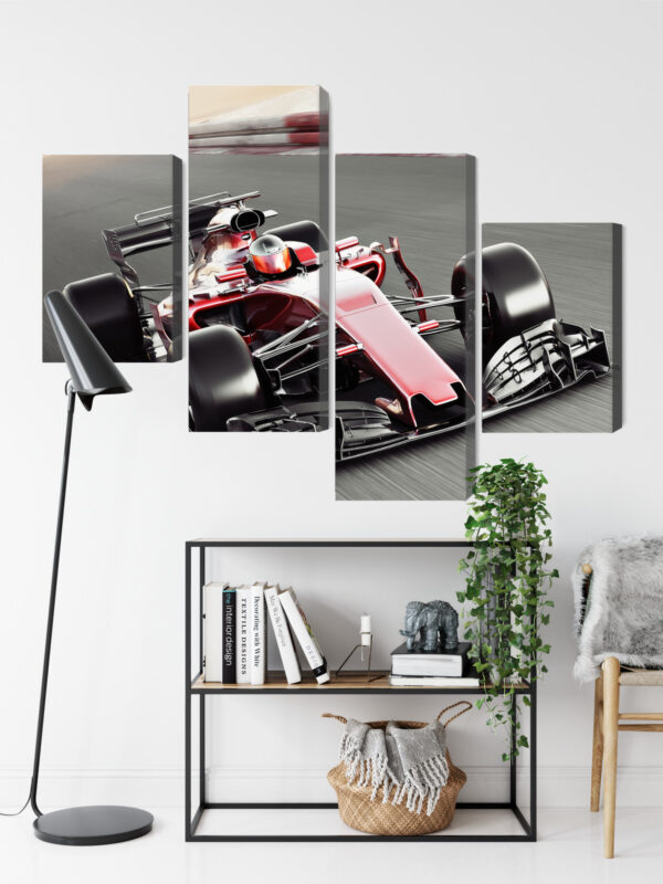 Obraz Wieloczęściowy Samochód Formuły 1 Na Torze - obrazek 10