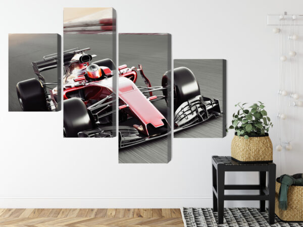 Obraz Wieloczęściowy Samochód Formuły 1 Na Torze - obrazek 9