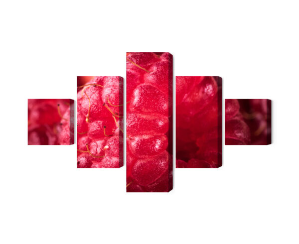 Obraz Wieloczęściowy Maliny W Skali Makro - obrazek 3