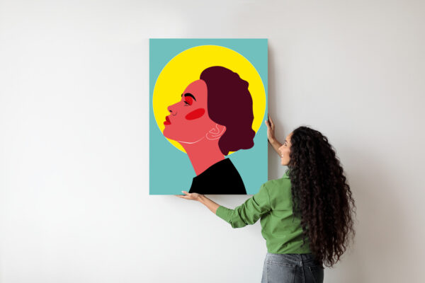 Plakat Zamyślona Kobieta Pop Art W Stylu Retro - obrazek 8
