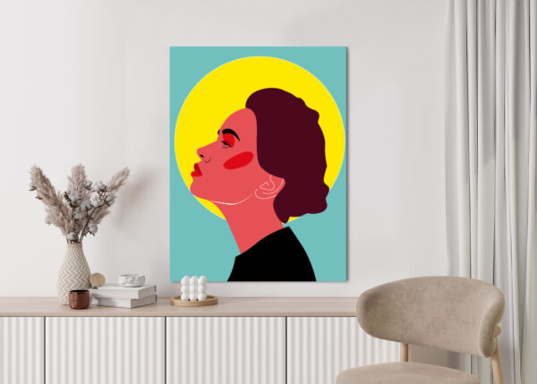 Plakat Zamyślona Kobieta Pop Art W Stylu Retro - obrazek 6