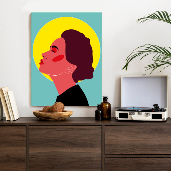 Plakat Zamyślona Kobieta Pop Art W Stylu Retro - obrazek 5
